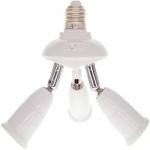 E27-es foglalat elosztó adapter 3 ágú égő foglalat