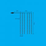 Micro LED-es fényfüggöny, beltéri, 3x2m, 10 füzér / 20LED, hidegfehér, 8pr.