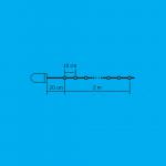 Micro LED-es elemes füzér, lapos elemtartóval, hidegfehér