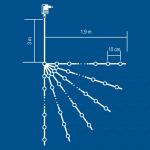 Micro LED-es fényfüzér-köteg, 6 füzér / 20 LED, melegfehér, kültéri kivitel