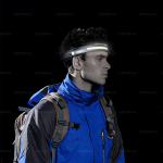 USB -ről tölthető többfunkciós 2db fényforrás kézmozdulatos infra vezérlésű vízálló fejlámpa.