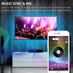 Bluetooth-os USB TV háttérvilágítás RGB 5m színes telefonról távvezérelhető 5m-es szalaggal