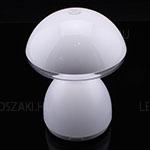 Hangulatos gomba éjjelilámpa. a fő világatás 3 fokozatban állítható, a színesen világító talprész 7 szinben vagy váltakozva világít, USB-ről tölthető akkus 1év