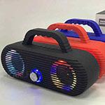 CH-M86 Led fényefektes hangszóró-kihangosító-rádió Bluetooth kapcsolat, beépített akku, USB töltés, SD kártya, jack dugó