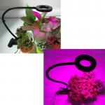 Flexibilis szárú kerek csiptethető palánta, növény nevelő LED lámpa szabályzó kapcsolóval