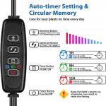 Flexibilis szárú kerek csiptethető palánta, növény nevelő LED lámpa szabályzó kapcsolóval