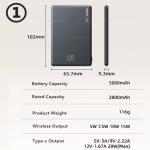 Vezetéknélküli MagSafe telefon töltő, power bank (20W - 5000mAh)