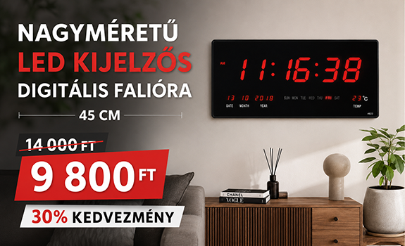 Nagyméretű LEDes falióra